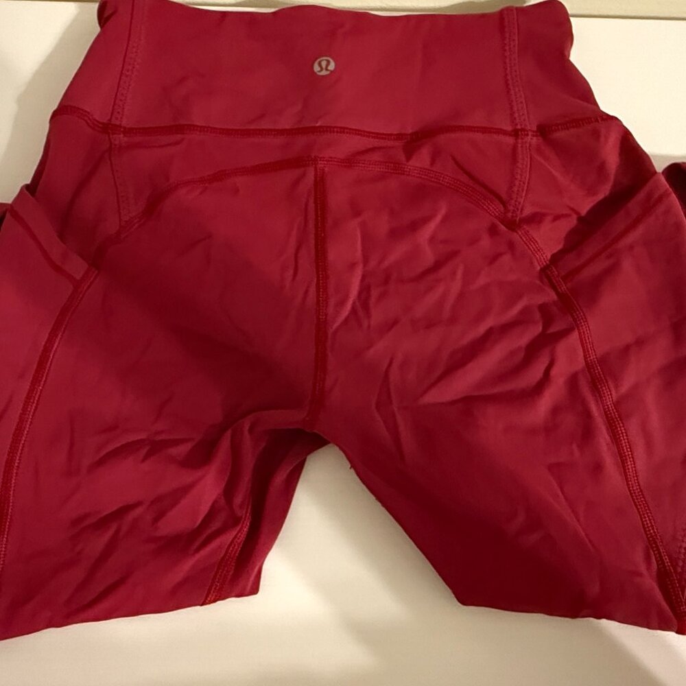 Lululemon High-Rise Red Leggings – Size S